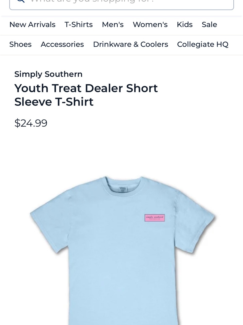 Simply Southern  dachshund Treat Dealer Short Sleeve T-Shirt - Light Blue